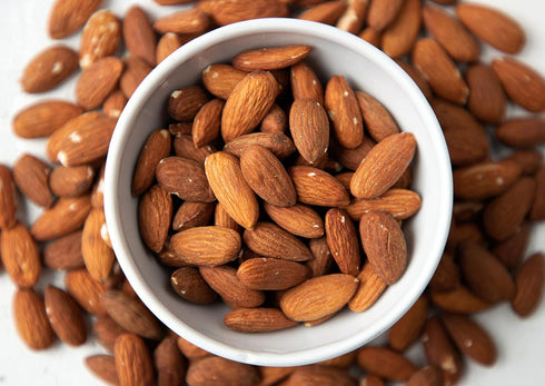 1 Food to Live Organic Dry Roasted Whole Almonds with Himalayan Salt, Pound Non-GMO, Oven Roasted, Lightly Salted, No