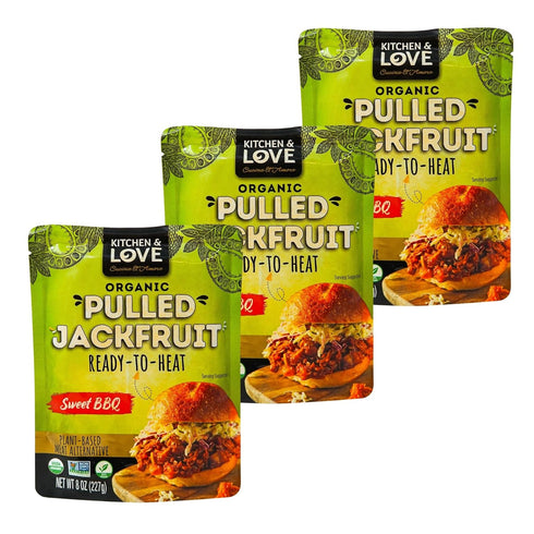 Kitchen and Love, Jackfruit Sweet BBQ, Organic, Fully Cooked, Versatile Plant Based