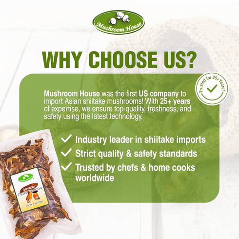 4 oz Mushroom House Dried Porcini Mushrooms, - Wild-Harvested & Sliced for an Earthy Umami Flavor - Perfect for Pasta