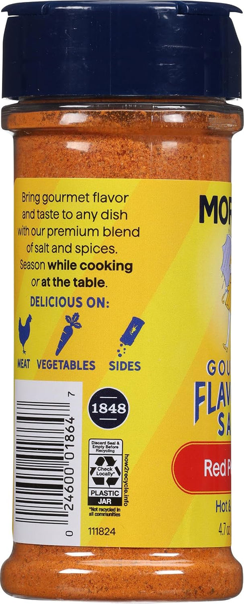 4.7oz Morton Gourmet Flavored Salt Red Pepper