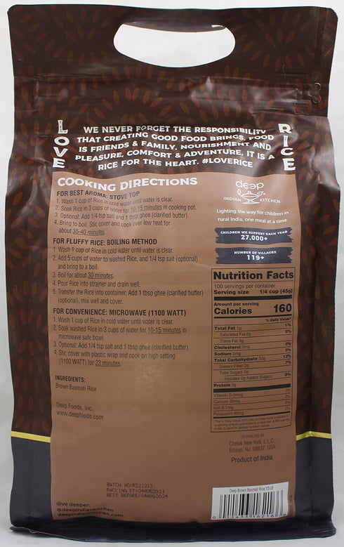 10 LB Brown Basmati Rice