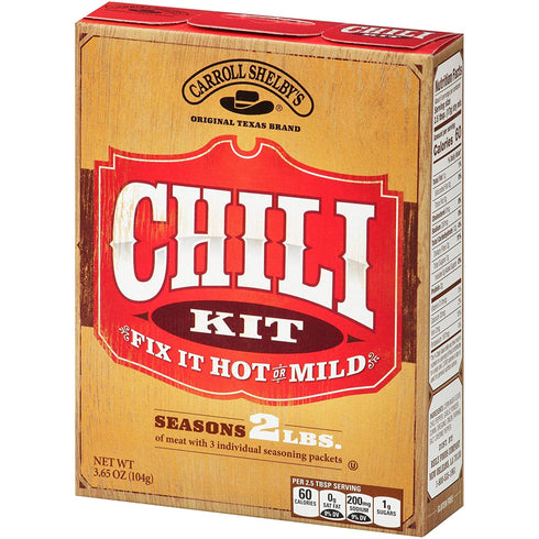 Shelby 3.65 OZ (Pack 2) Package Carroll Texas Chili Kit of May Vary
