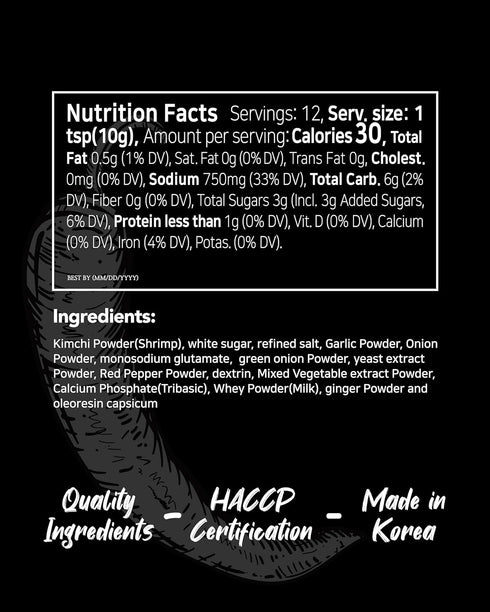 Funtable Kimchi Seasoning, 4.2oz, Authentic Korean Flavor Powder