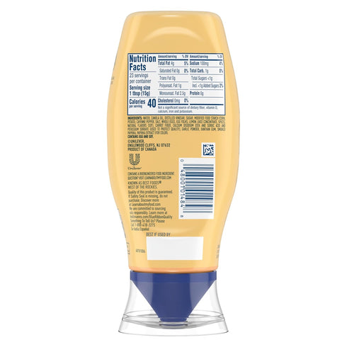 11.5 oz (Pack 2) Hellmann's Spicy Mayonnaise Dressing Squeeze Bottle For a Rich, Creamy Condiment Made with Real Chili