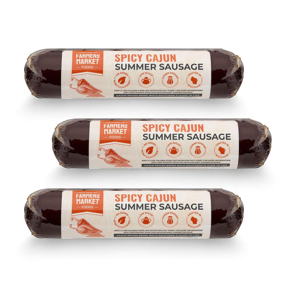 Farmers Market, Gluten Free, Keto, Paleo, Low Sodium, Low Sugar, Summer Sausage