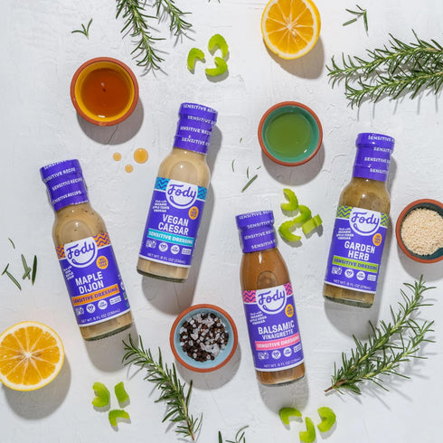 8 Oz, Fody Foods Garden Herb Salad Dressing, Garlic and Onion Free, Low FODMAP Certified, Gut & IBS Friendly, Vegan