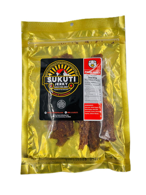 Sukuti Jerky 3 Pack Pork Sukuti, Nepali Dry Meat, Snacks, Jerkey, High Protein Snacks,