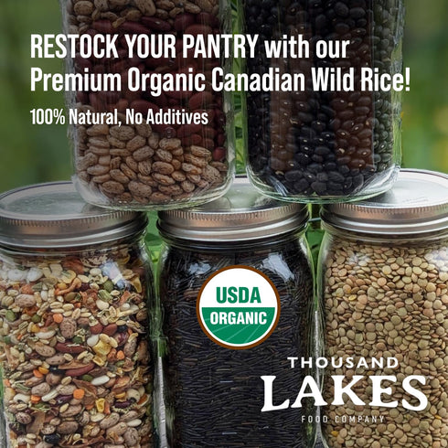 2.5 100% Thousand Lakes Organic Canadian Wild Rice - Premium - Bulk - pounds | Wild Rice | Wild Harvested