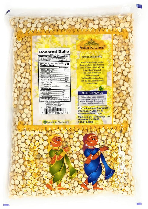 800g (28oz) Asian Kitchen Daliya Split (Roasted Split Chickpeas Dalia) ~ All Natural | Vegan | Indian Origin