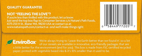 10.6 Nature's Path Organic Gluten-Free Cereal, Crunchy Honey Sunrise, Ounce