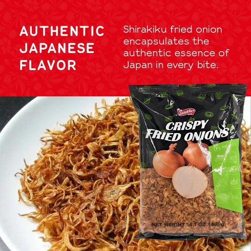 14.1 OZ Pack 1 Shirakiku Crispy Fried Onion | Japanese Crunchy Chopped Onions Topping | Ideal for Enhancing Asian