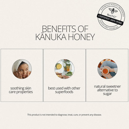 5+ Set BeeNZ Manuka Honey Certified UMF and Kanuka Honey Bundle, Raw, Pure New Zealand Superfood Honey for Wellness