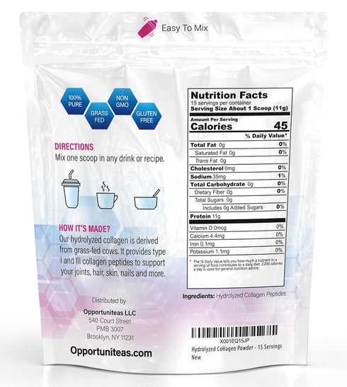 6 oz Opportuniteas Collagen Creamer for Coffee, Keto Colgeno Peptides Powder Creamer, Low Carb Keto & Paleo Diet