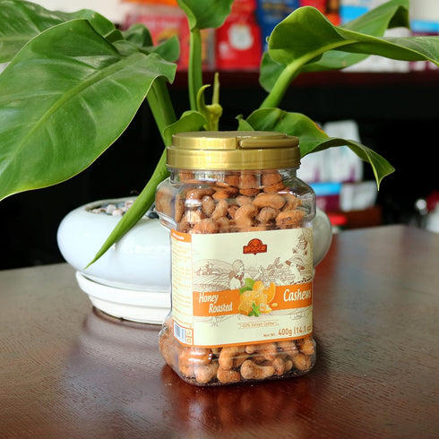 (14.1 oz) LAFOOCO Honey Roasted Cashews, Sweet Tasty Gourmet, Vietnam Cashew, Rich in Nutrients, Gift for Family