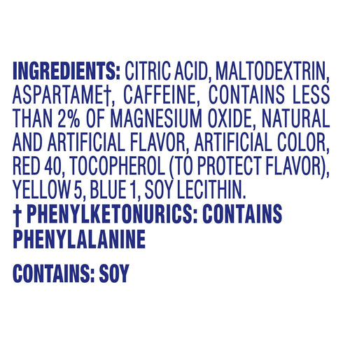 6 Count Packets Crystal Light Sugar-Free Energy Wild Strawberry Low Calories Powdered Drink Mix Pitcher