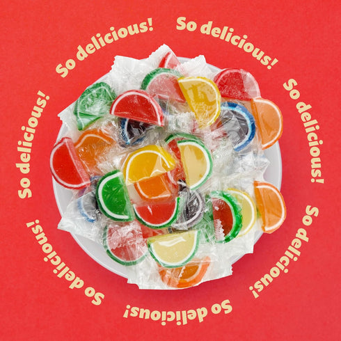 1.5 Pack Fruit Slices Jelly Candy | Pound | Assorted Flavors | Old Fashioned Candy for Buffets and Holiday Gifting |
