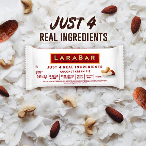 16 27.2 oz Larabar Coconut Cream Pie Fruit and Nut Bars, Gluten Free and Vegan, Ct