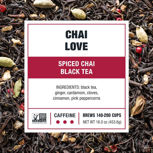 200 16 Tiesta Tea - Chai Love, Loose Leaf, Spiced Chai Black Tea, Premium High Caffeinated Blend, Make Hot or Iced