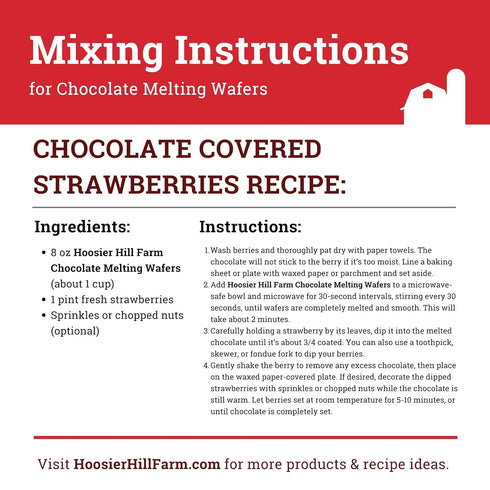 2LB (Pack 1) Hoosier Hill Farm Chocolate Melting Wafers