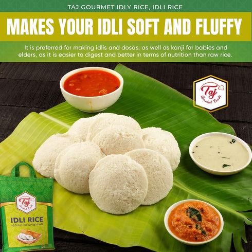 TAJ Gourmet Foods 10-Pounds TAJ Gourmet Idly Rice, Idli Rice, Short Grain Rice