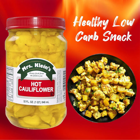 Mrs Kleins Cauliflower Bites | Hot & Spicy cauliflower florets | Unique salad toppings | Low Carb Snack | Vegan snack |