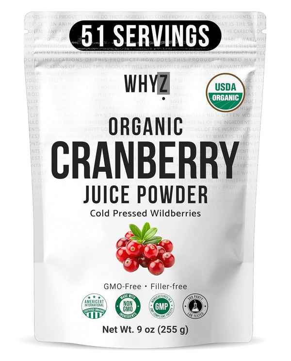 Organic Cranberry Juice Powder Wildberry Source Rich in Natural Vitamin C Cold-Pressed