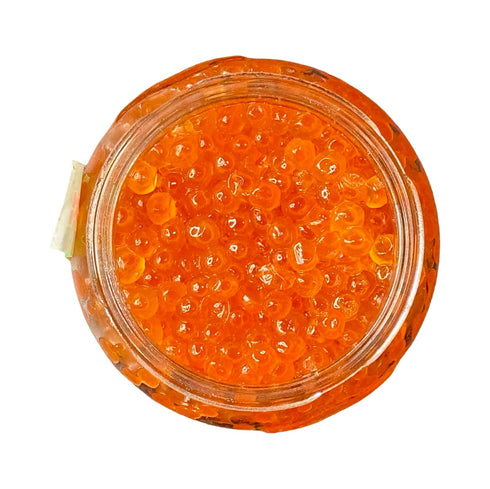 TEAMORE 4.23 oz 120 Alaskan Salmon Roe Naturally Light Salt, Red Caviar, Ikura, Chilled Gourmet Seafood, | g