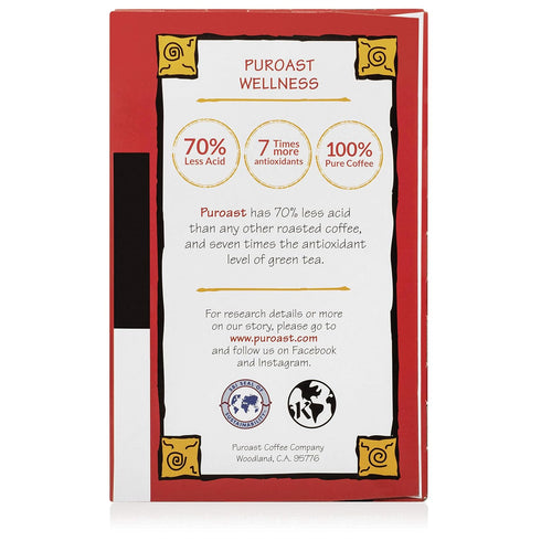 5.5, (24 Count)- 2.0 Puroast Low Acid Coffee Single-Serve Pods, French Roast, Certified Low Acid Coffee - pH above Dark