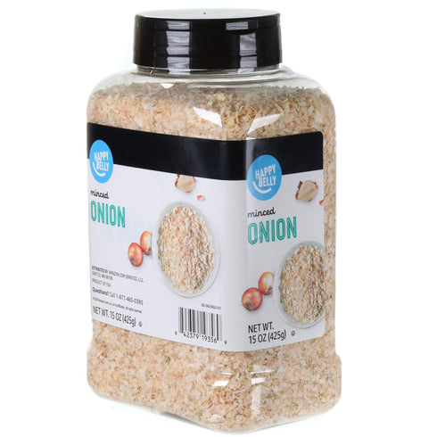 Amazon Brand - Happy Belly Onion Minced, 15 ounce (Pack of 1)
