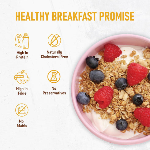 25% 60% (400g), 6 Pintola Dark Chocolate & Cranberry Muesli with Millet & Wholegrains Healthy breakfast cereal