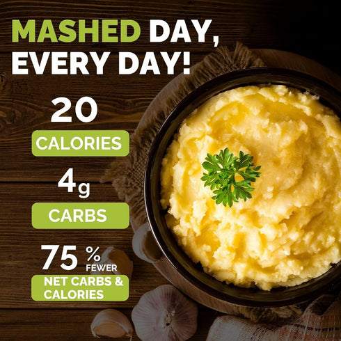 (12 Pack 6) Palmini Mashed | Low-Carb, Low-Calorie Hearts of Palm Mash | Keto, Gluten Free, Vegan, and Non-GMO | As