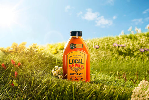 32 oz 100% Local Hive Northeast Raw & Unfiltered | Pure U.S. Honey | Natural Sweetener Sourced from American Bees