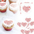 Foowztao 40Pcs Edible Valentines Day Cupcake Toppers Sweet Love Be Mine Valentines Cupcake Valentine Cake Topper
