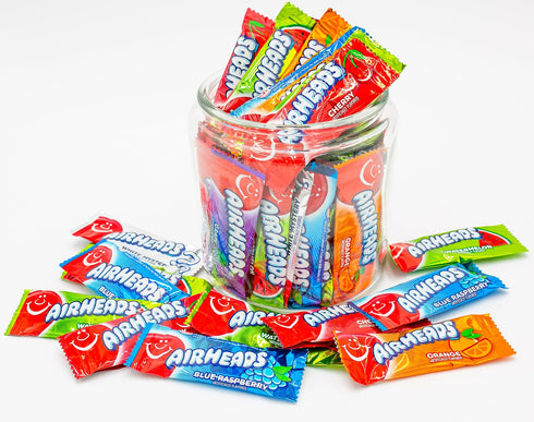 1 lb (40 Mini Bars Assorted Bulk, Chewy Fruit Taffy, Gluten Free, Individually Wrapped Pieces)