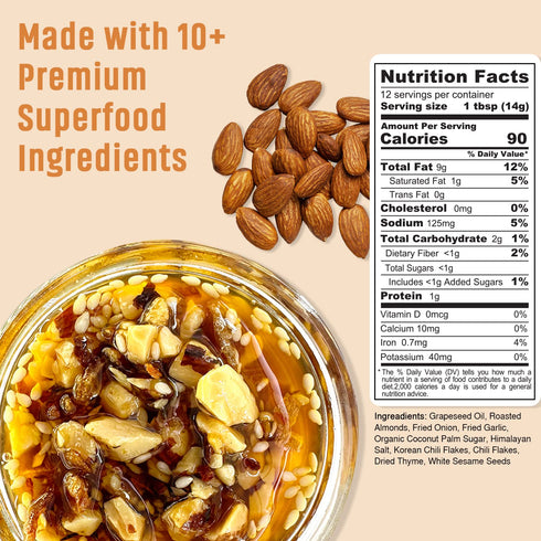 SAUCE UP 100% Natural Nut-Crunch, 6oz, Vegan, Keto, GF, Flavor Bomb, Almond