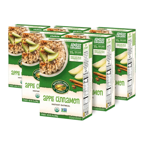 14 oz (Pack 6), Nature's Path Organic Apple Cinnamon Instant Oatmeal, of Non-GMO