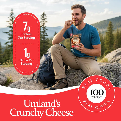 Umland's Umlands (31.9oz 100% Crunchy Cheese Gouda Bags) | Real Wisconsin Cheese, Keto, LowCarb, HighProtein