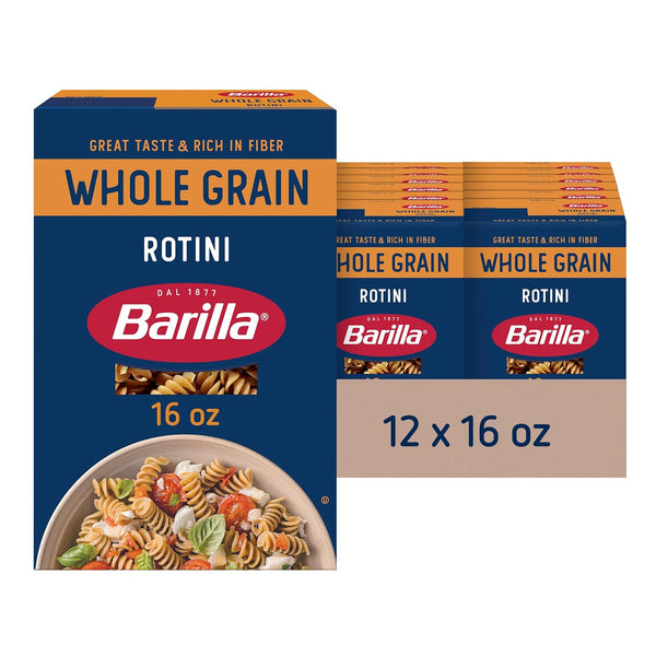 Barilla Whole Grain Rotini Pasta, 16 oz. Box (Pack of 12) -