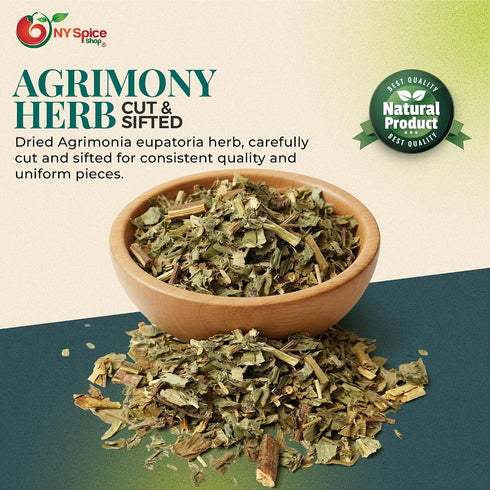 3 NY Spice Shop Agrimony Herb Cut Sifted - Pound Loose Leaf Herbal Ingredient - Agrimonia Eupatoria - Traditional