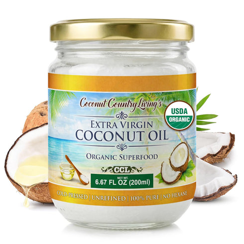Coconut Country Living's Extra Virgin Coconut Oil - Cold Pressed, Unrefined organic