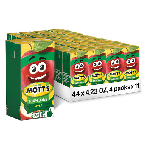 Mott's 100% Original Apple Juice, 4.23 Fl Oz Boxes, 44 Count (11