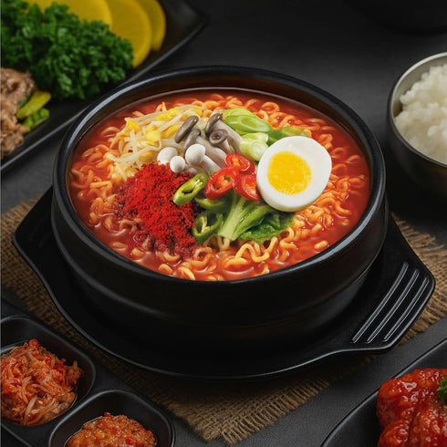 4.23oz (Pack 5) Paldo Fun & Yum Teumsae Hot and Spicy Ramen Korean Instant Noodle