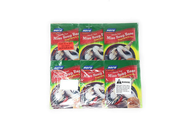 Nora Kitchen Islander Style Miso Soup Base, Pangsingang sa Miso, 30g, 6 Pack