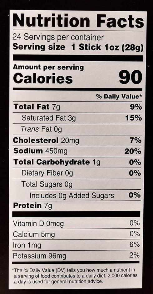 24 1oz No Man's Land MILD Meat Sticks High Protein Low Calorie Low Carb Premium Meat Snack Carton of Sticks