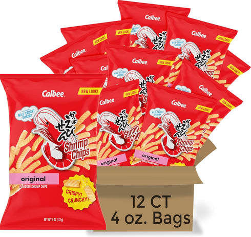 Calbee Shrimp Chips (Original, 4.0 oz) | Japanese Chips Made With Real
