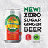 Pack 4 (12fl oz Reed's Zero Sugar Extra Ginger Beer, of Can each) - Non-Alcoholic Jamaican Real Ginger Brew, Sweetened