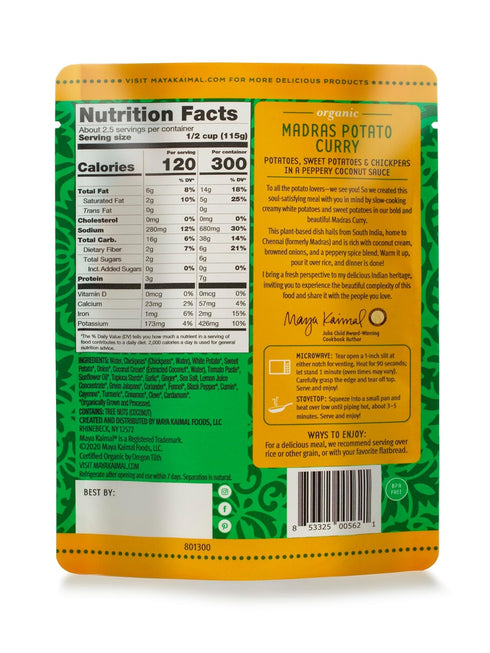 Maya Kaimal Organic Indian Vegetable Curry Variety | Microwaveable, Ready to Eat, Fully Cooked | Vegan | Organic |