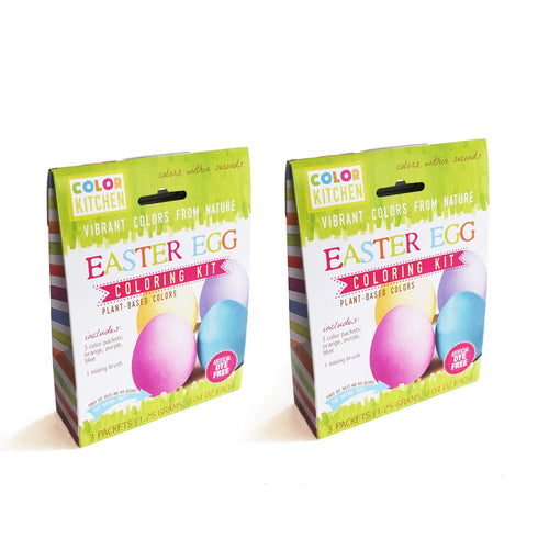 ColorKitchen Easter Egg Coloring Kit (2 Pack) – Natural Plant-based, No Artificial Colors, Non-GMO