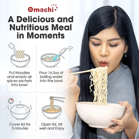 Masan Pack 5) OMACHI Golden Potato Noodles - Beef Stew Flavor - Made with Natural Ingredients (Beef Stew