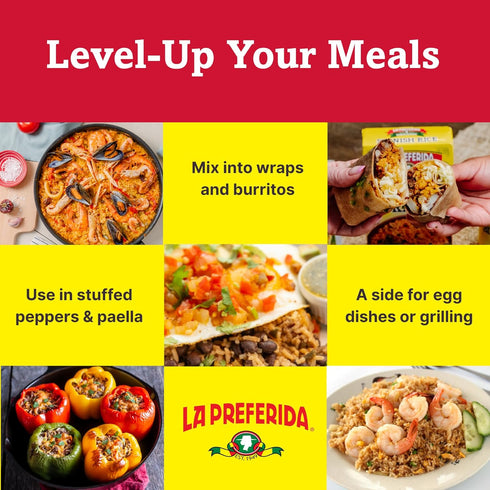 15 5.25oz. (Pack 6) La Preferida Boxed Spanish Rice (Fluffy Mexican-Style Rice with Bell Peppers) Ready in Minutes. A